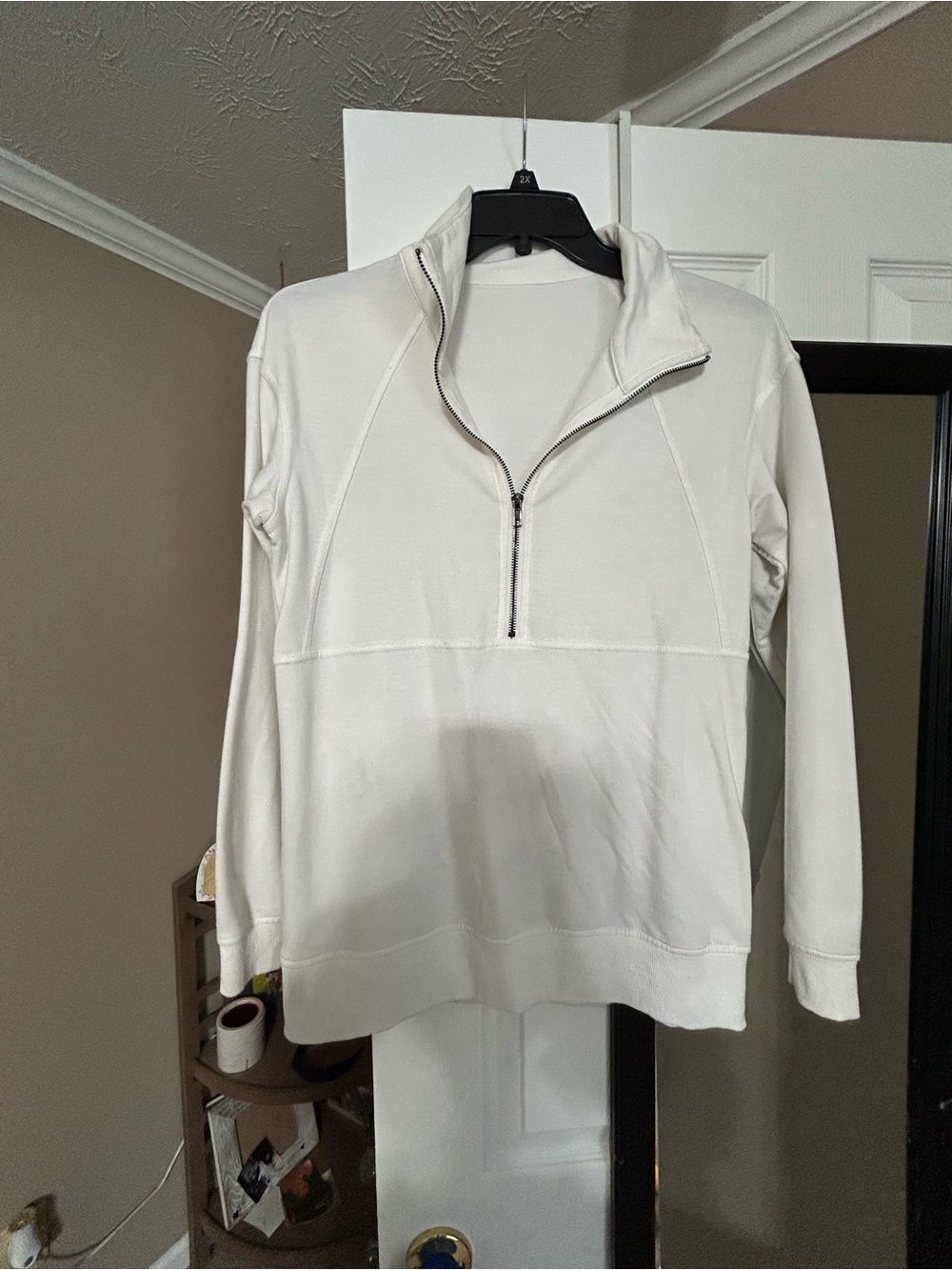 Men's Quarter-Zip Pullover Sweater - White